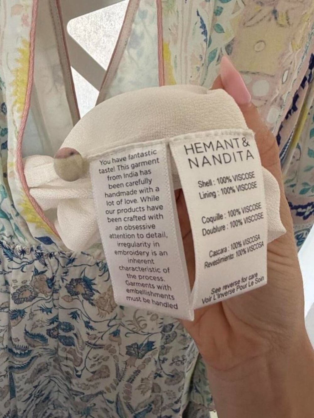Hemant & Nandita Milly Sakura LS Deep Mini Dress โ NWT โ Size Medium - Picture 6 of 8